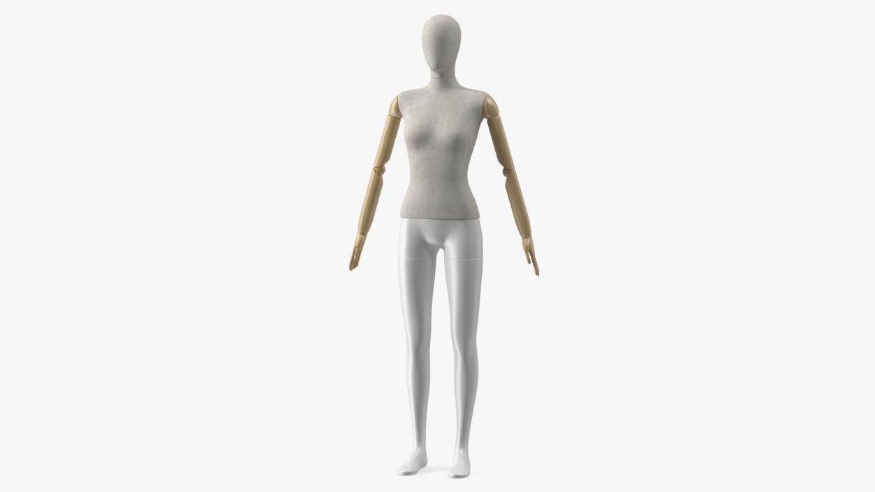 Flexible Female Mannequin Rigged 3D