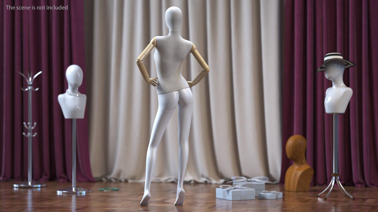 Flexible Female Mannequin Rigged 3D