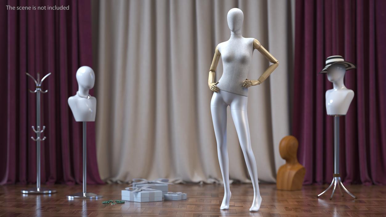 Flexible Female Mannequin Rigged 3D