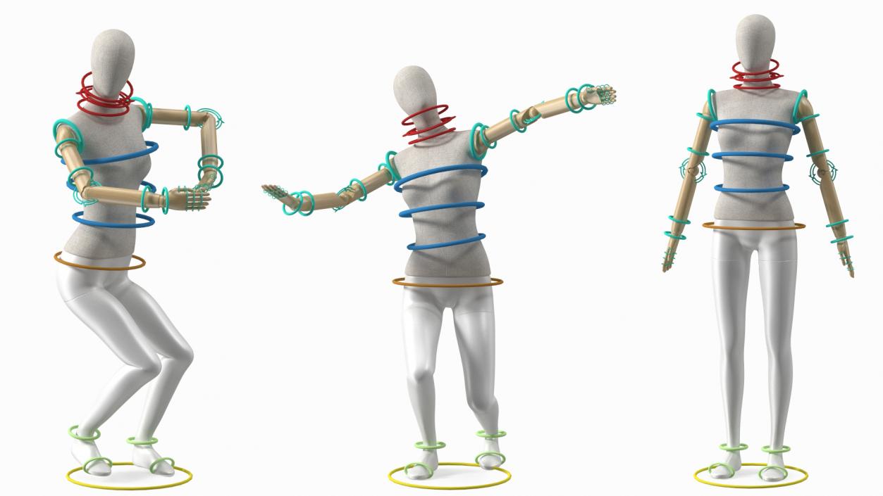 Flexible Female Mannequin Rigged 3D