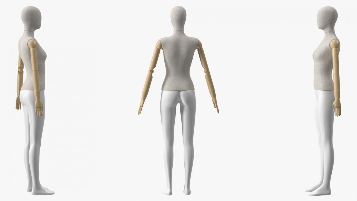 Flexible Female Mannequin Rigged 3D