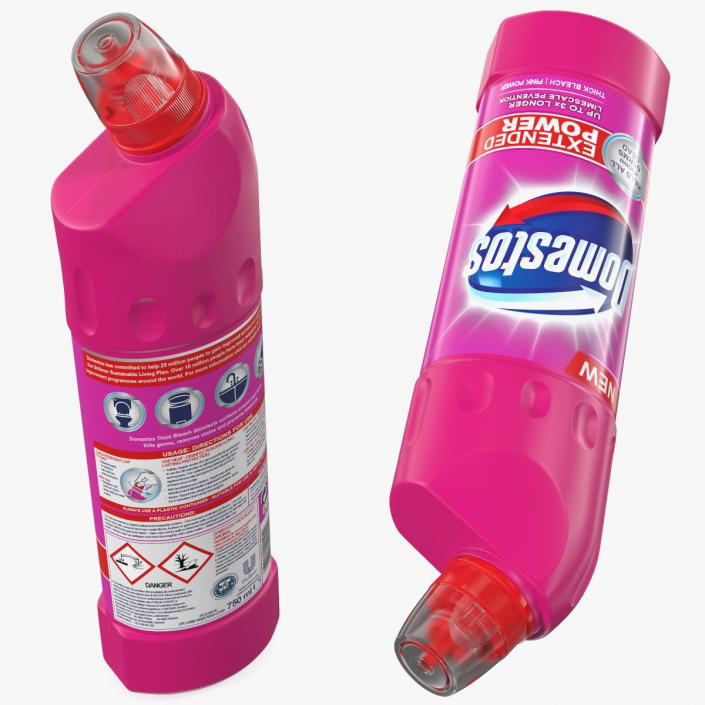 3D Domestos Pink Power Toilet Cleaner Bleach