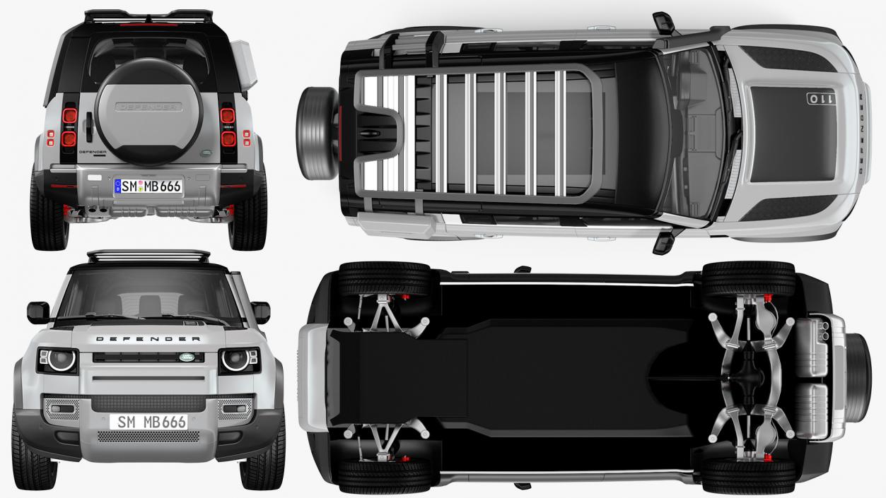 3D Land Rover Defender Explorer Pack model