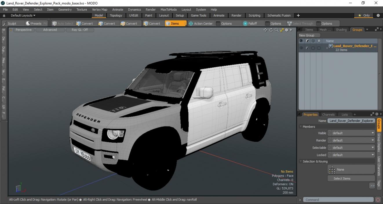 3D Land Rover Defender Explorer Pack model