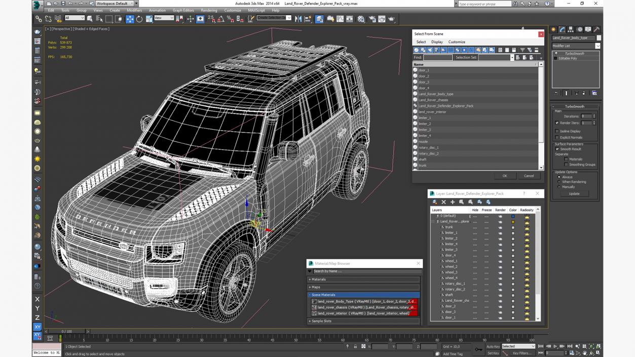 3D Land Rover Defender Explorer Pack model