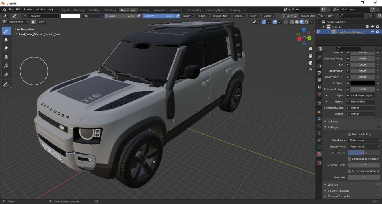 3D Land Rover Defender Explorer Pack model