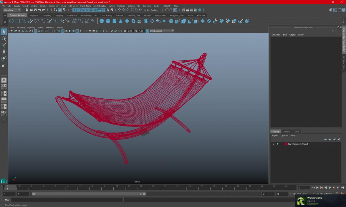 Bow Hammock Stand 2 3D model