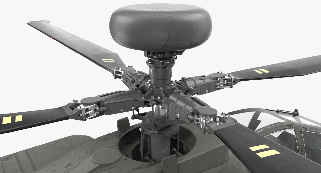 3D AH-64D Apache Longbow Rigged model