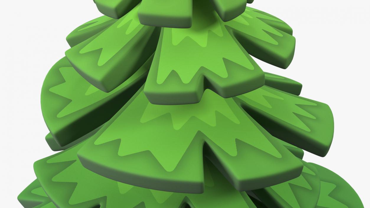 3D model Fur Tree Cartoon Style Handpaint Texture