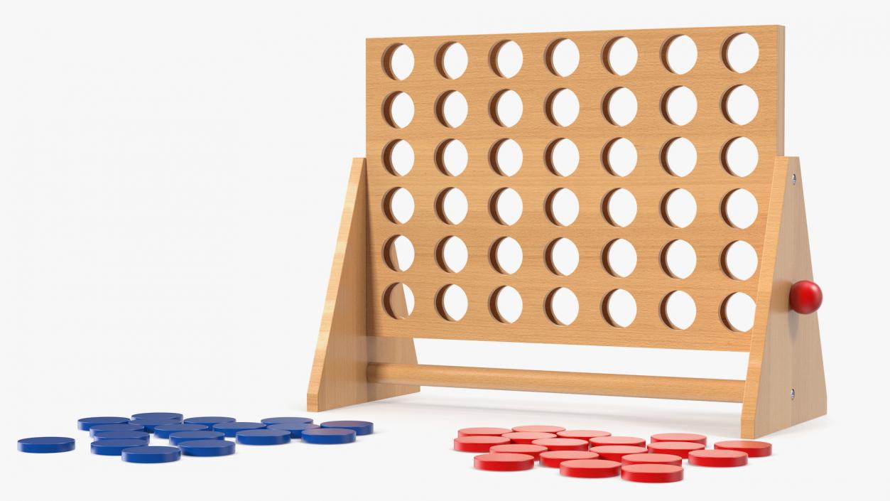 3D model Puissance 4 Game Ready Wooden Board