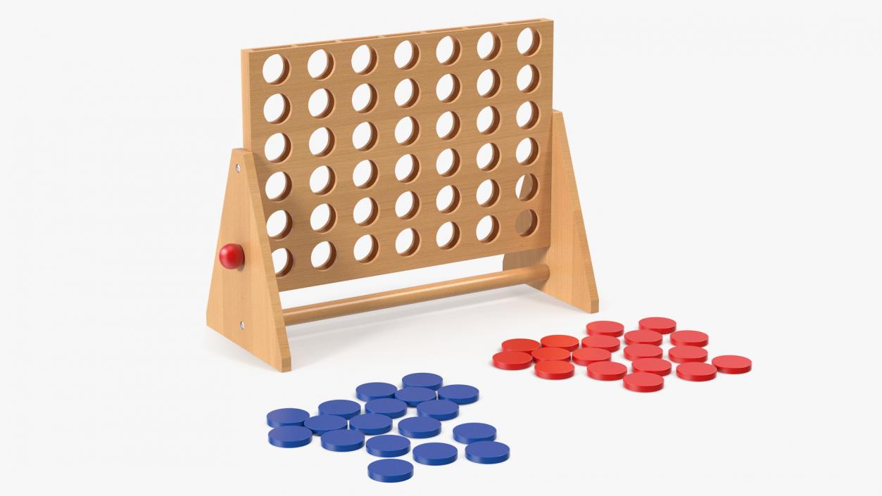 3D model Puissance 4 Game Ready Wooden Board