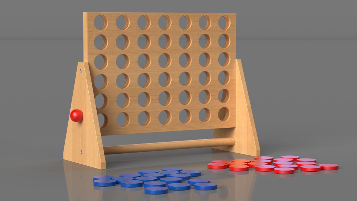 3D model Puissance 4 Game Ready Wooden Board