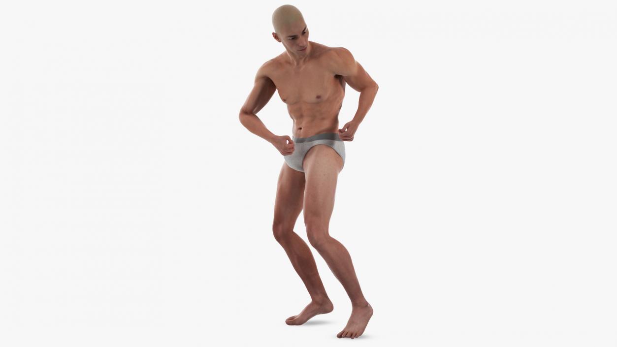 Male Physique Character Rigged for Maya 3D model