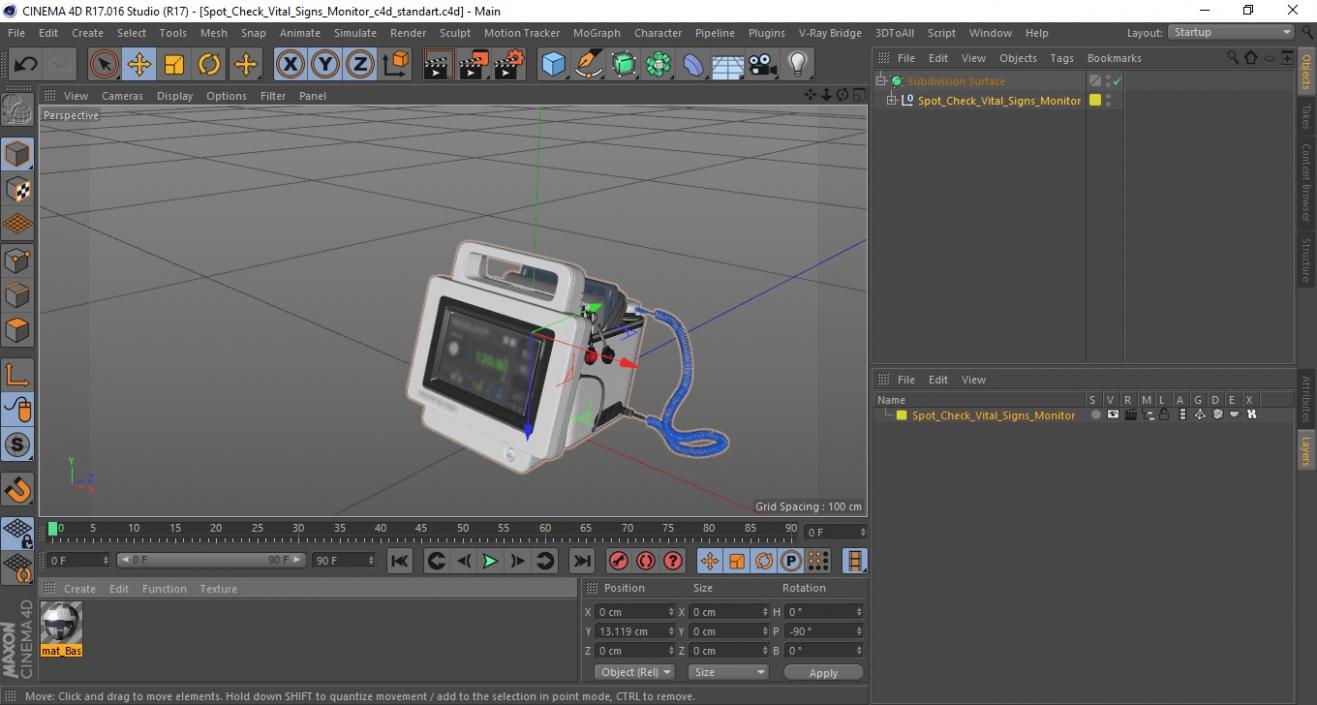 3D model Spot Check Vital Signs Monitor