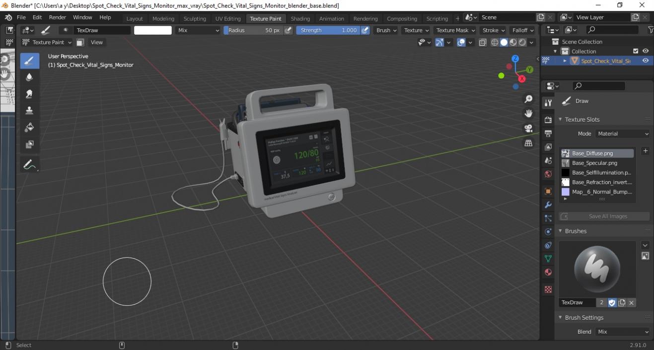 3D model Spot Check Vital Signs Monitor