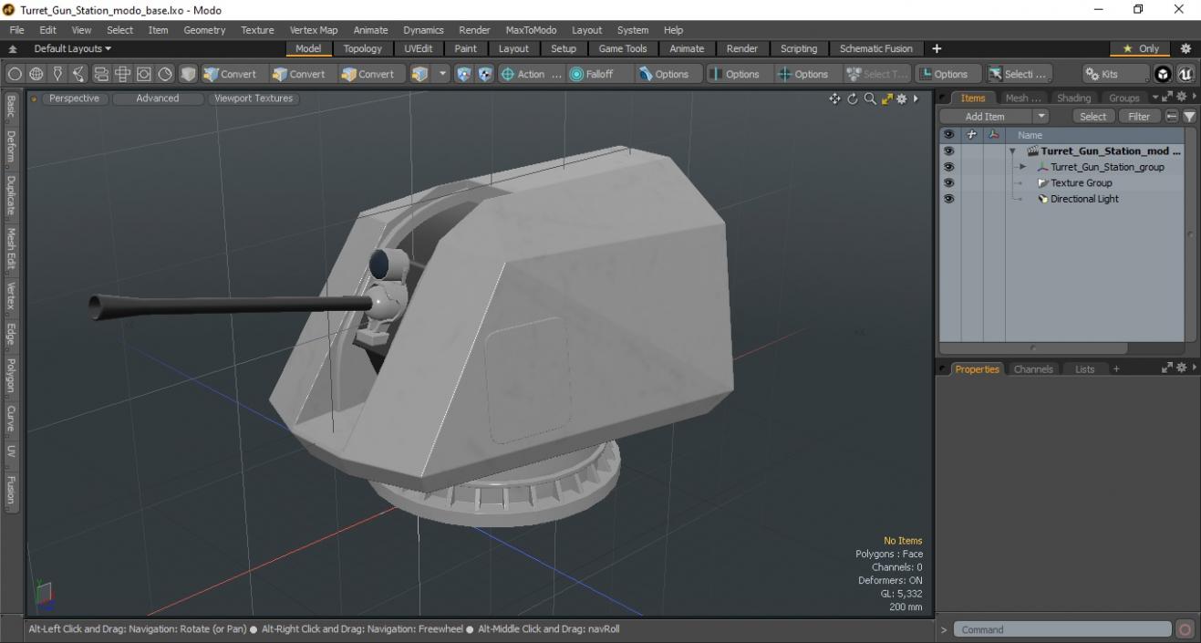 3D Turret Gun Station model