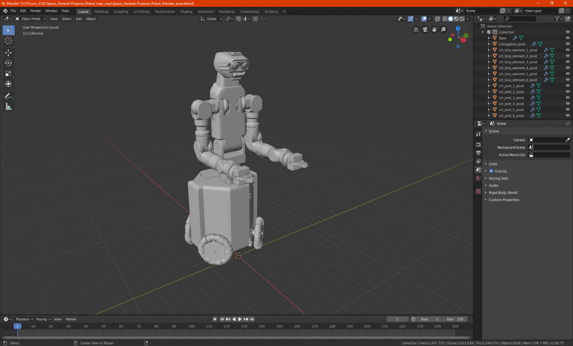 Space General-Purpose Robot 3D