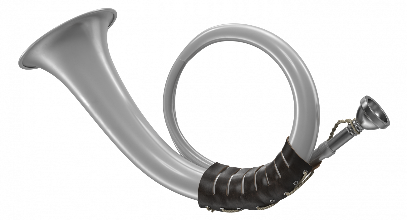 3D Signal Hunting Horn Silver