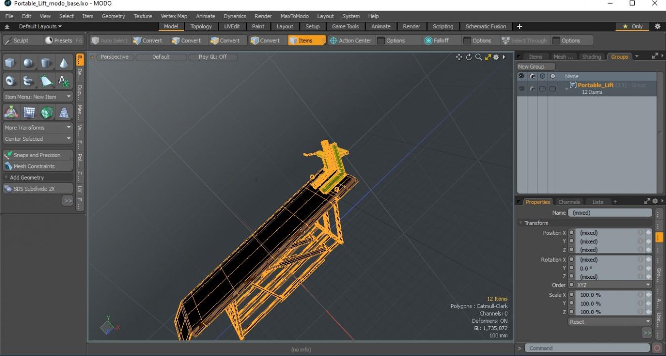 3D Portable Lift model