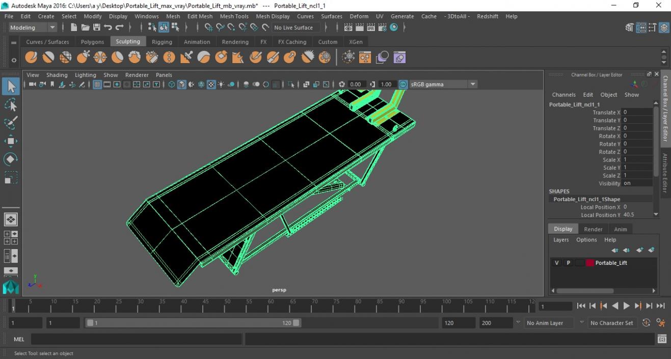 3D Portable Lift model