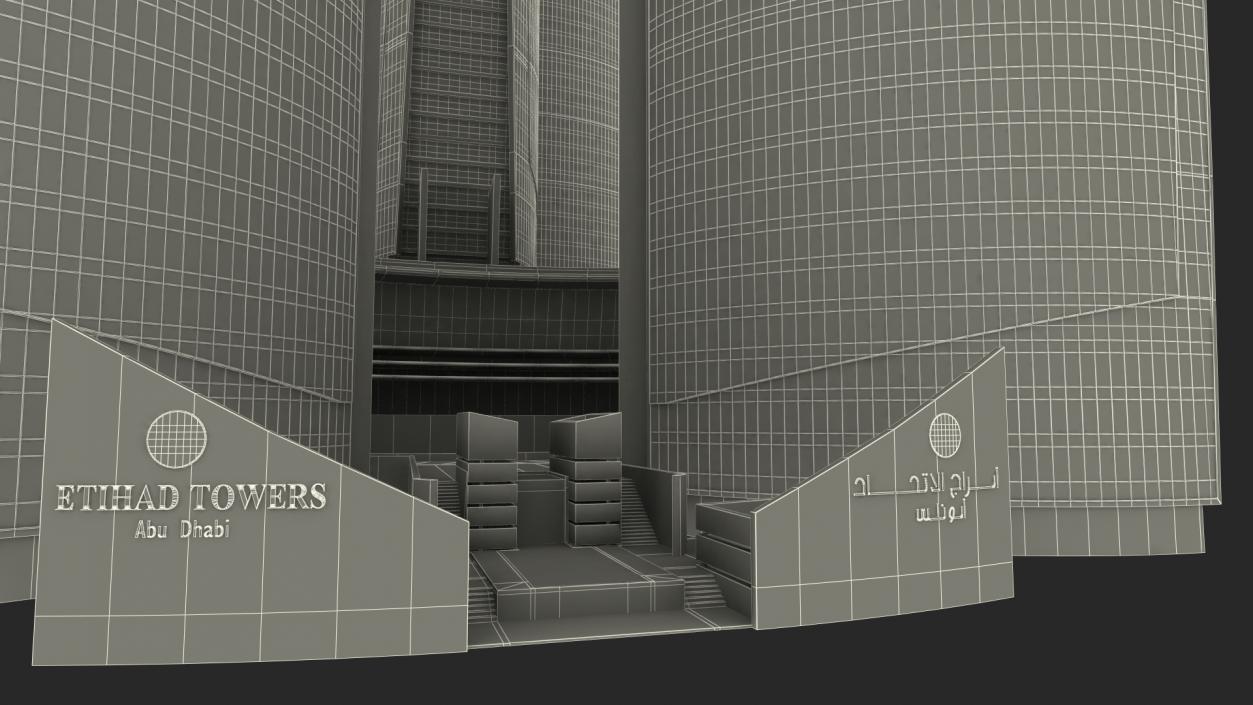 Etihad Towers Light 3D model