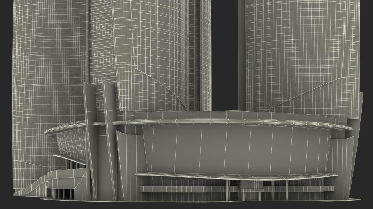 Etihad Towers Light 3D model