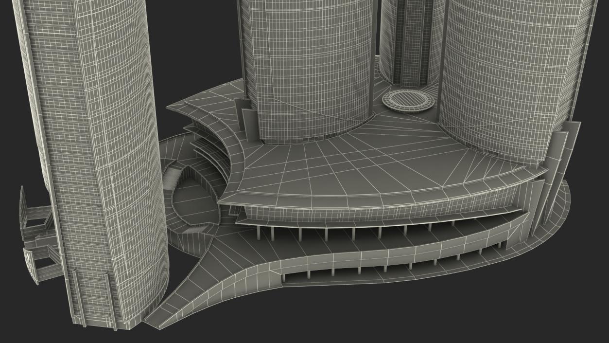 Etihad Towers Light 3D model