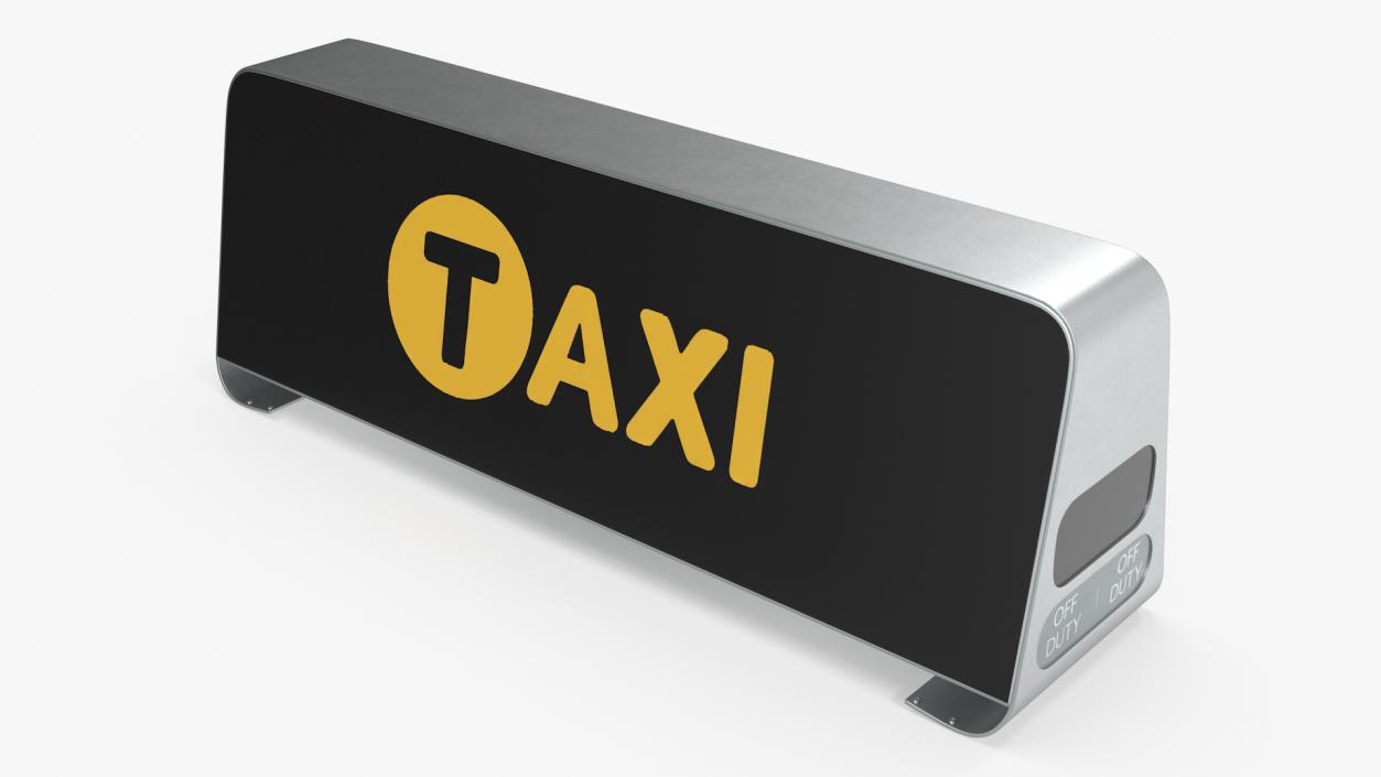 3D model Taxi Sign Black