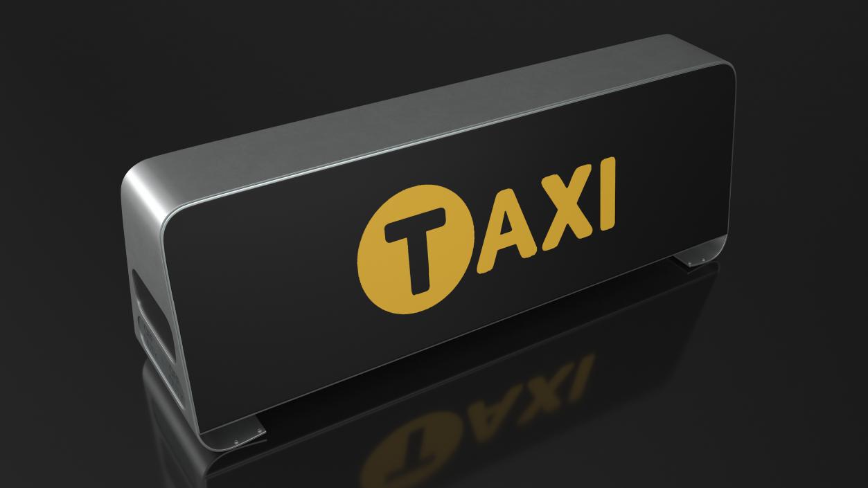 3D model Taxi Sign Black