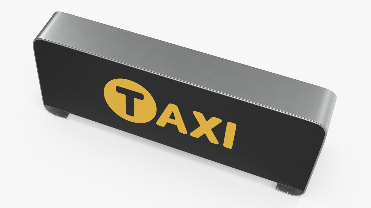 3D model Taxi Sign Black