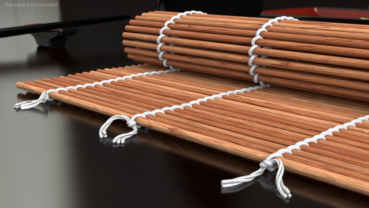 Bamboo Sushi Rolling Mat 3D model