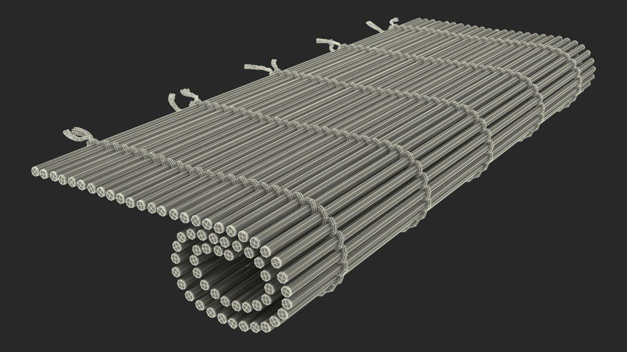 Bamboo Sushi Rolling Mat 3D model