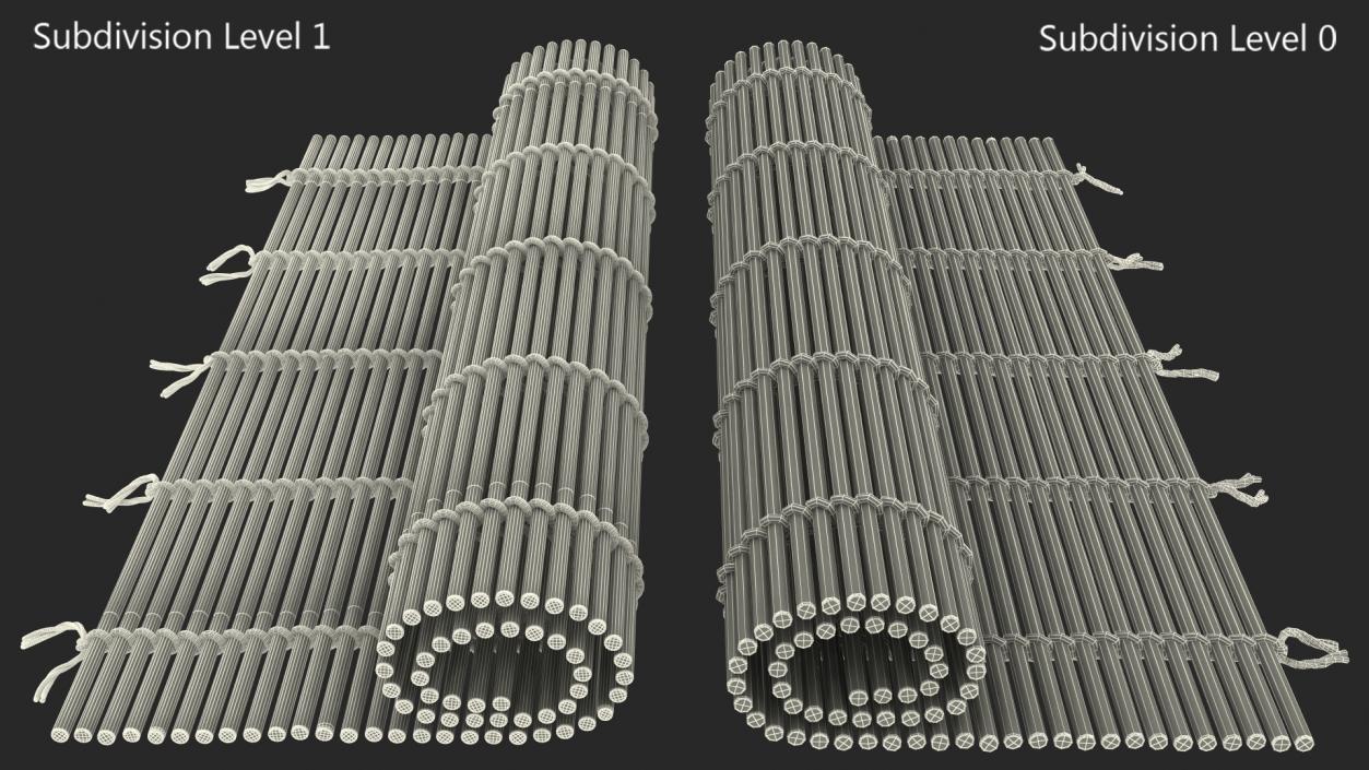 Bamboo Sushi Rolling Mat 3D model