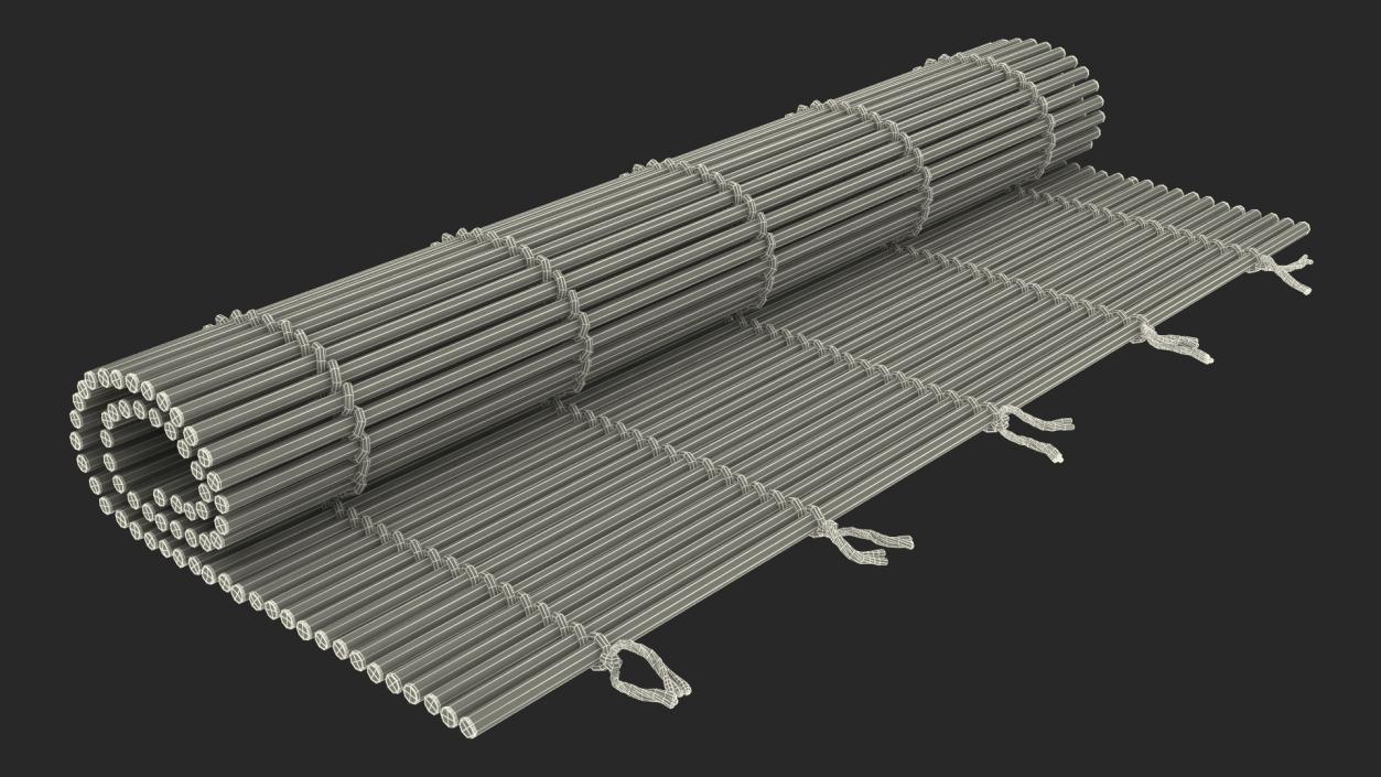 Bamboo Sushi Rolling Mat 3D model