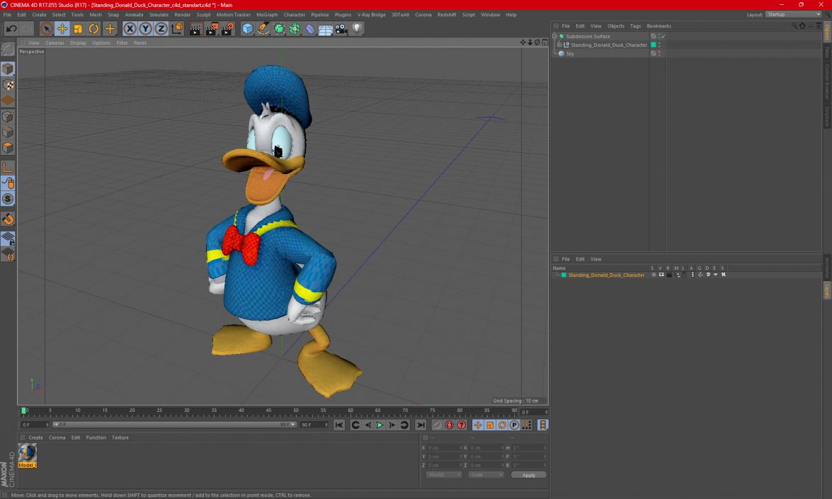 3D Standing Donald Duck Character(1) model