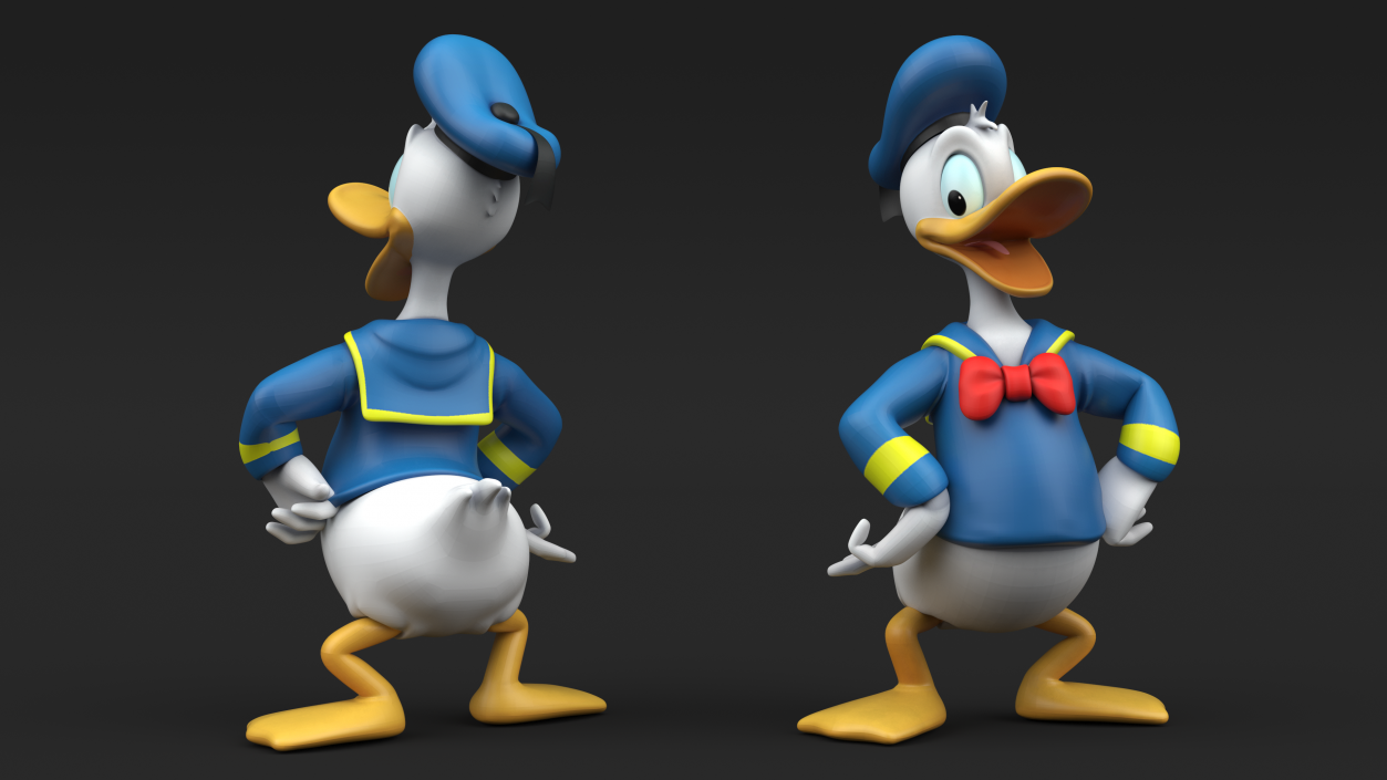 3D Standing Donald Duck Character(1) model