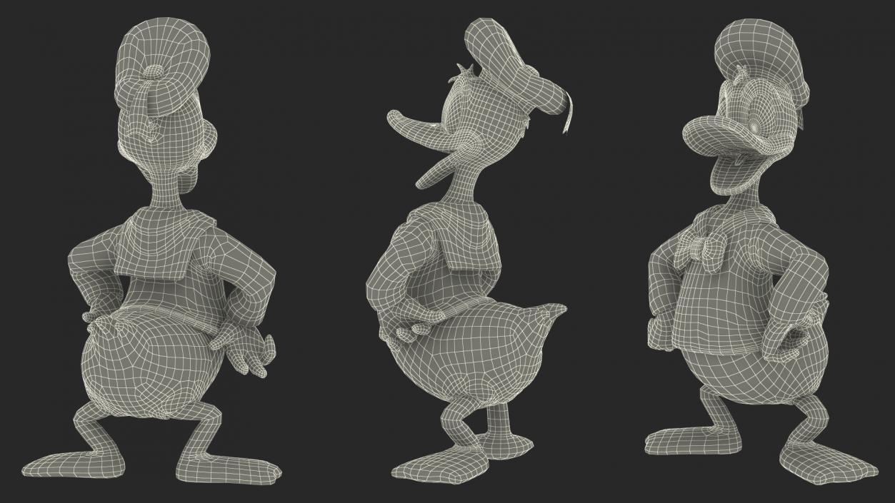 3D Standing Donald Duck Character(1) model