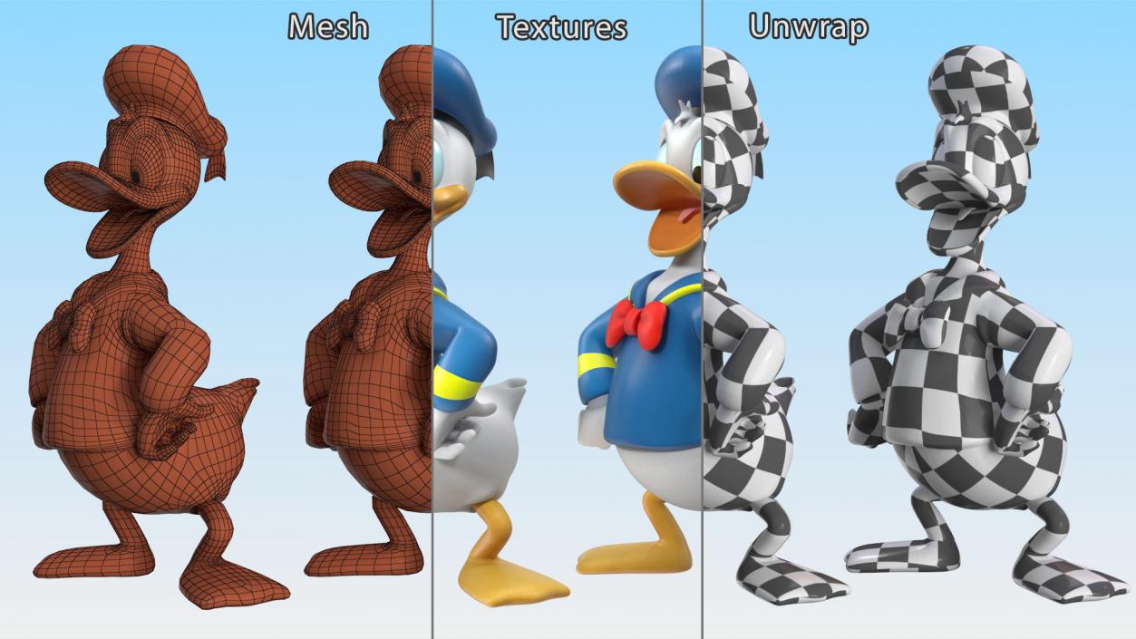 3D Standing Donald Duck Character(1) model