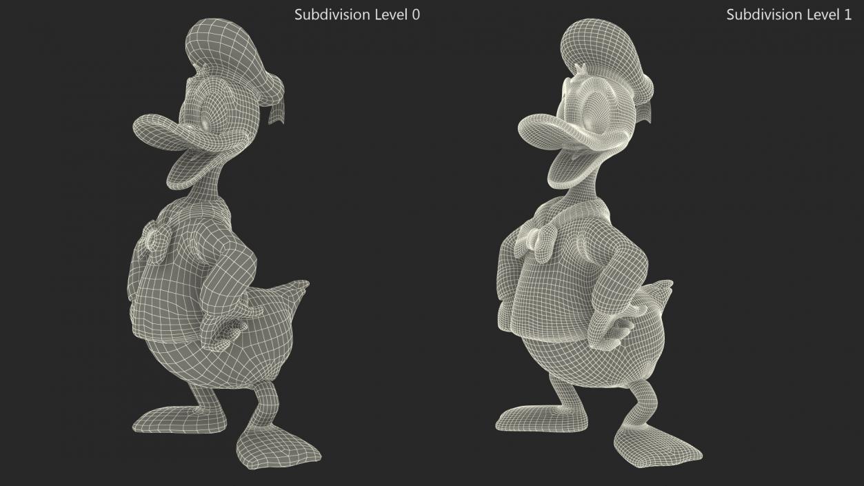 3D Standing Donald Duck Character(1) model