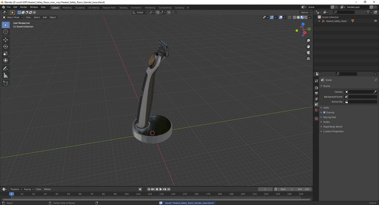 Heated Safety Razor 3D model