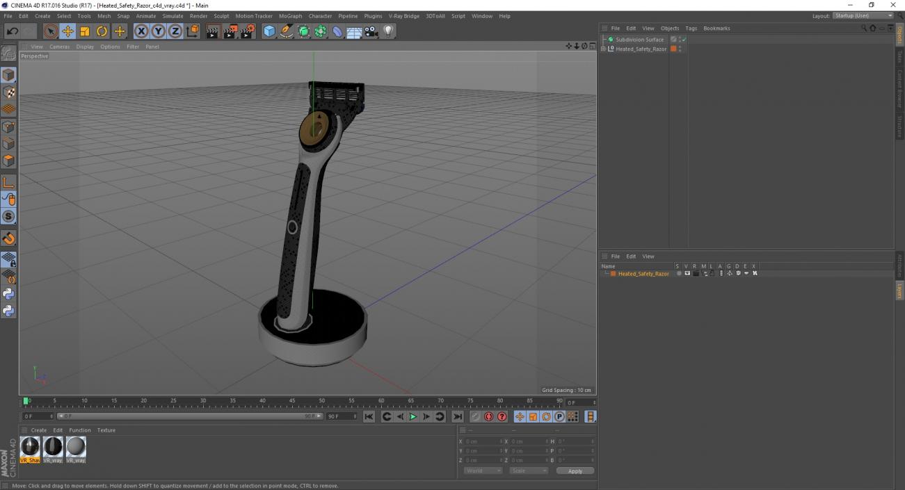 Heated Safety Razor 3D model