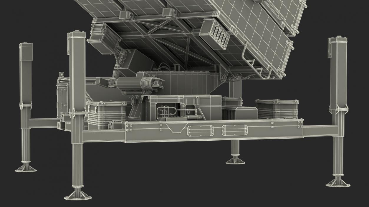 Mobile Norwegian Anti-Aircraft Missile System NASAMS Rigged 3D model