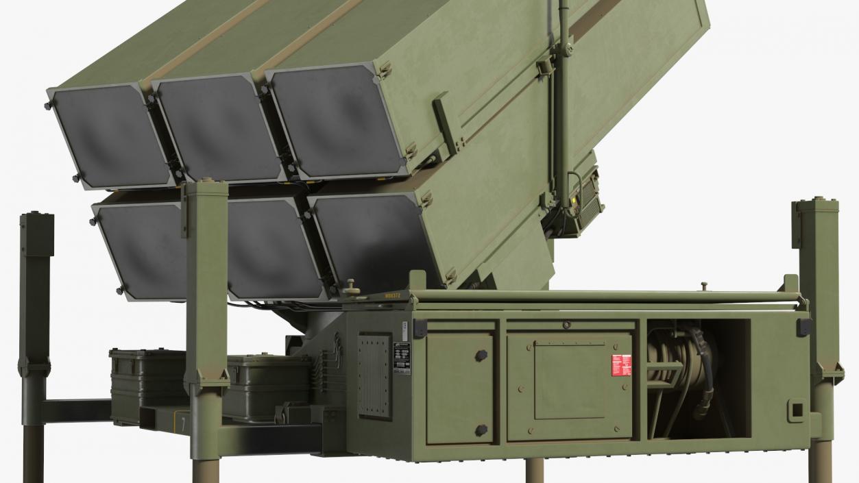 Mobile Norwegian Anti-Aircraft Missile System NASAMS Rigged 3D model