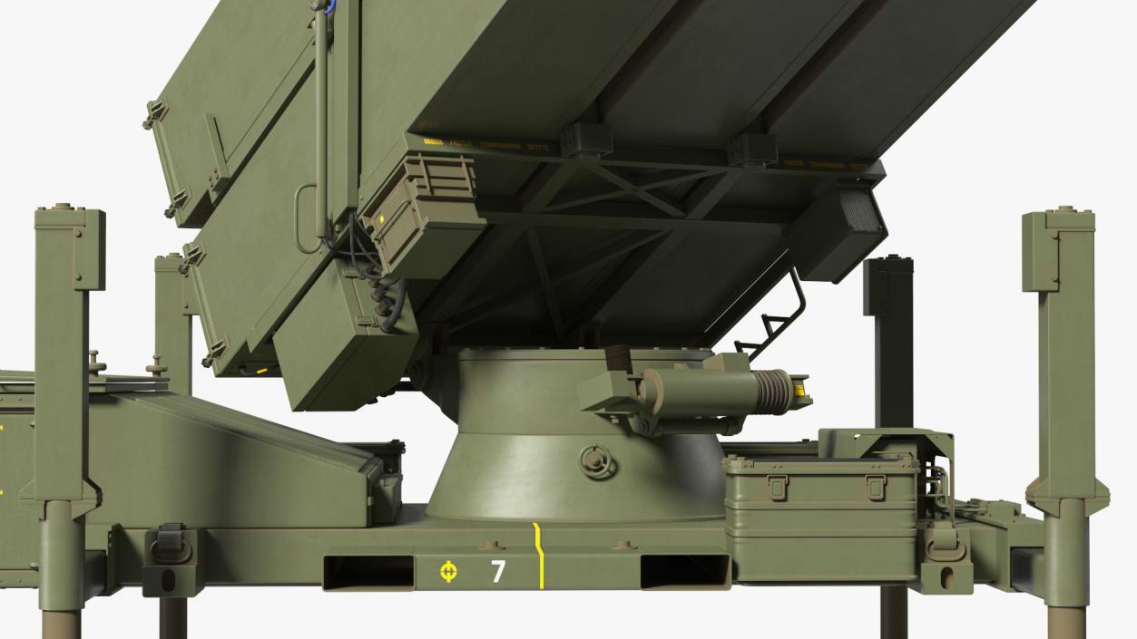 Mobile Norwegian Anti-Aircraft Missile System NASAMS Rigged 3D model