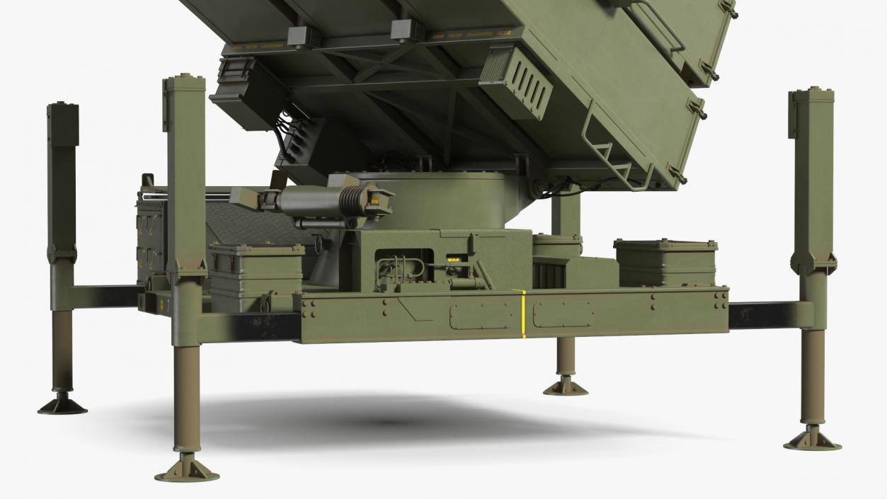 Mobile Norwegian Anti-Aircraft Missile System NASAMS Rigged 3D model