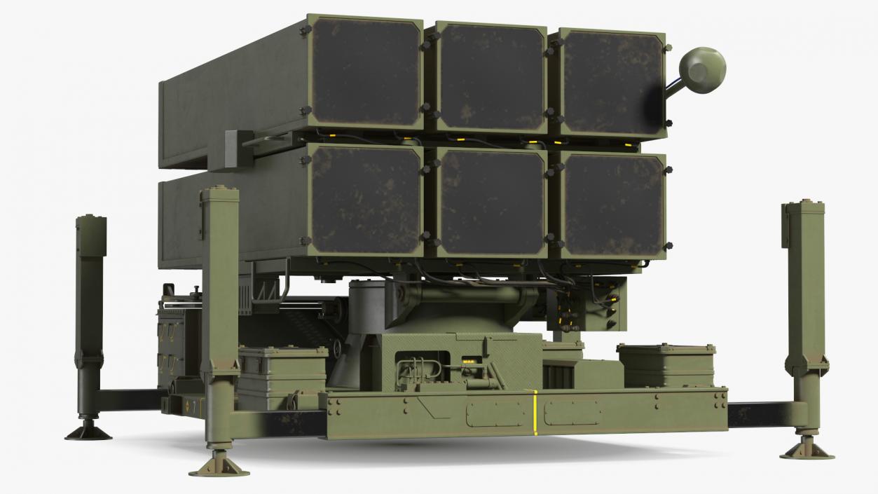 Mobile Norwegian Anti-Aircraft Missile System NASAMS Rigged 3D model