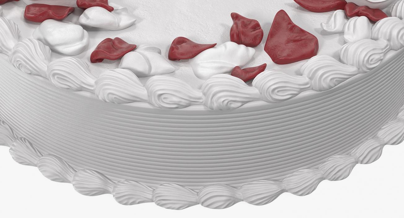 Butter Cream Rose Flower Cake 3D model