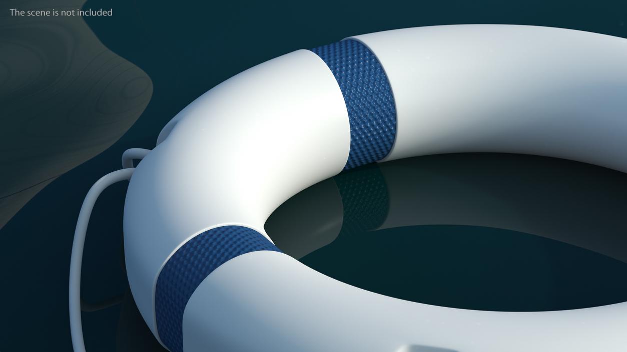 3D Lifebuoy Blue model