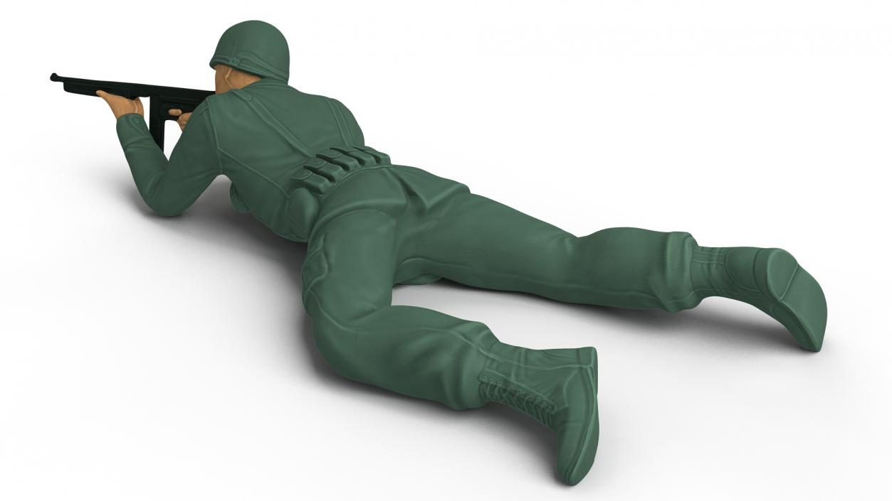 Lying Prone Toy Soldier Figurine 3D