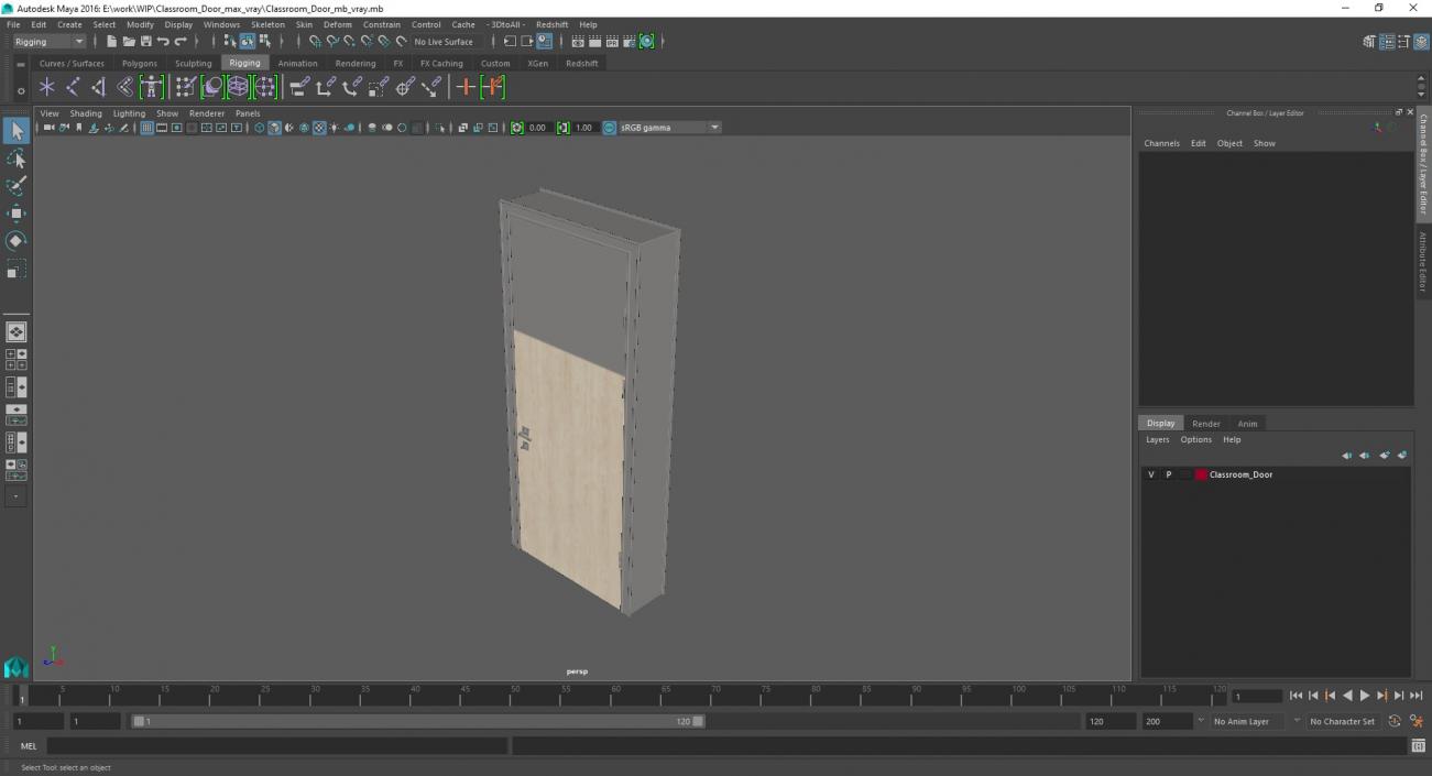 Classroom Door 3D model